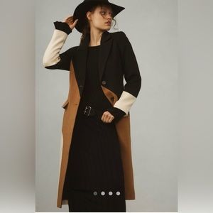 NWT Anthropologie Avec Les Filles Wavy
Colorblock Coat